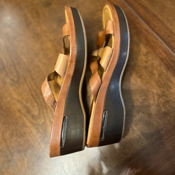 Cole Haan Leather Strappy Wedge Sandals Sz. 9 - Picture 10 of 12